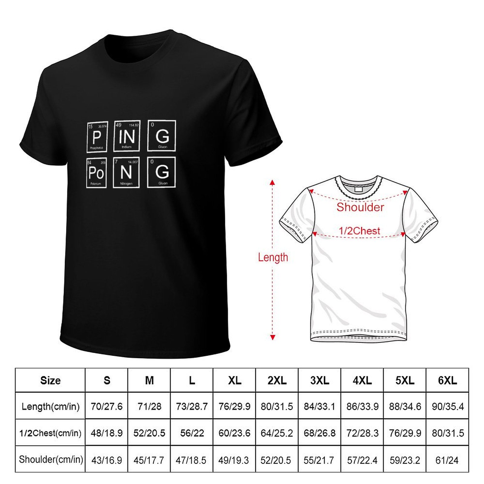Ping Pong Periodic Table Funny - Table Tennis Basic recensione e prezzo